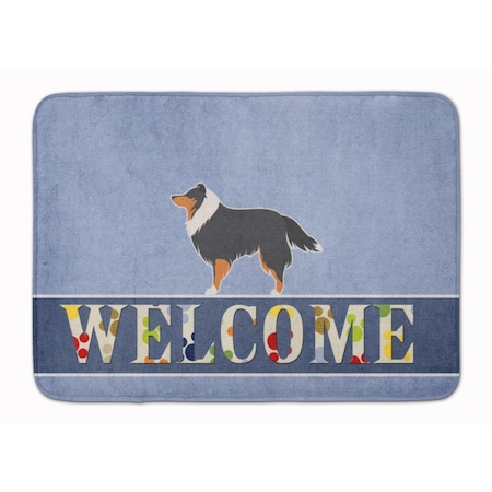 Carolines Treasures Sheltie & Shetland Sheepdog Welcome Machine Washable Memory Foam Mat BB5534RUG